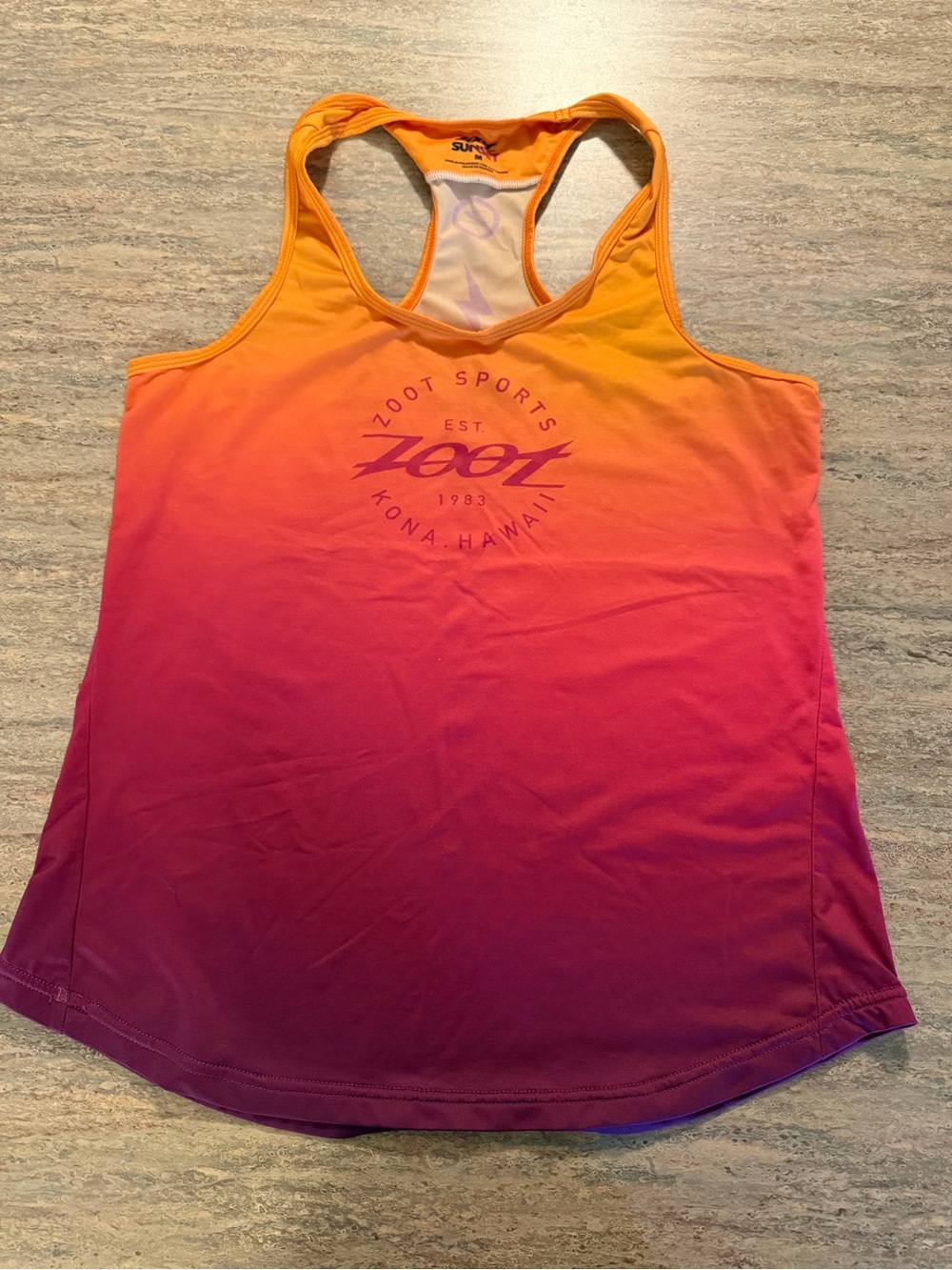 Zoot Ombre Racerback Tank - Orange, Pink, Purple